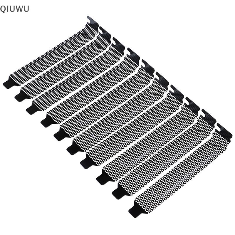 QIUWU 10 Cái Mới Màu Đen Khe Cắm PCI Che Bụi Lọc Tấm Trống Thép Cứng.