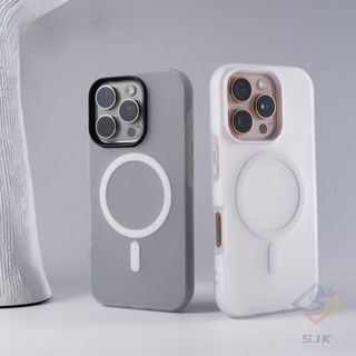 Ốp lưng Macaron từ tính siêu mỏng cho iPhone 11 / 12 / 13 / 14 / 15 / 16 Pro Max & Plus | Vỏ silicon có thể tháo rời 2 trong 1 | Ốp lưng chống sốc mờ