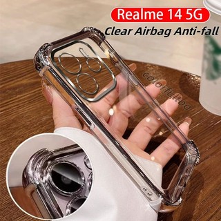 Ốp Điện Thoại Chống Sốc Trong Suốt Mạ Realme 14 5G Cho Realme 14 Pro + 14proplus 14X Realme14Pro 4G 5G Vỏ TPU Mềm Lấp Lánh Vỏ Cứng Acrylic Hybrid Armor Ốp Lưng
