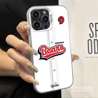 ibumpers Ốp Điện Thoại iPhone Họa Tiết Bóng Chày Hàn Quốc Độc Đáo Cho IPhone 16 15 14 12 13 11 Pro Max IP 7 8 Plus X XS XR Ốp Lưng IMD Cứng Và Nhẵn