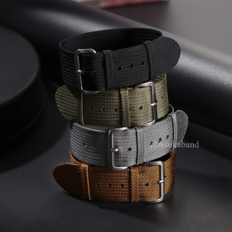 Nylon NATO Dây Đeo Đồng Hồ 20 Mm 22 Mm ZULU Nylon Dây Đồng Hồ Mỏng Thoáng Khí Đơn Một Vòng Vòng Tay Đơn Giản Vòng Tay Cho Seiko 5 Diver Lặn Nam Nữ Thể Thao