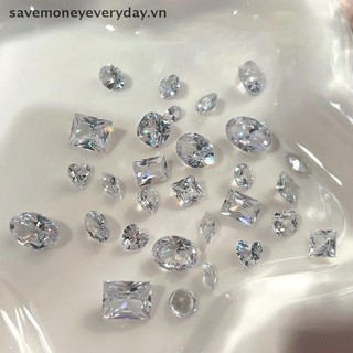 [savemoneyeveryday] 5 Cái Móng Tay Zircon Trong Suốt Lấp Lánh Sáng Bóng Rõ Ràng Đáy Mũi Nhọn Pha Lê 3d Tự Làm Trang Trí Làm Móng Tay Accessorie [vn]