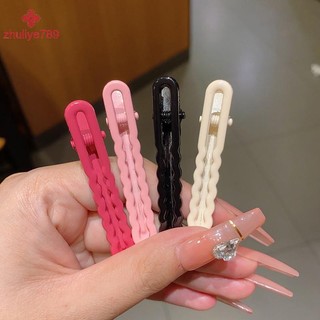 < zhuliye789 > 2 Cái / bộ Màu Kẹo Kim Loại Rỗng Tóc Gãy Bên Mỏ Vịt Nổ Y2k Phụ Kiện Tóc