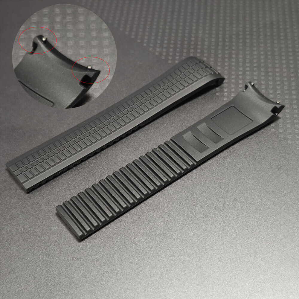 Patek Phillipe 21x18mm Uncut Orange Rubber Strap: 5167a, 5167r