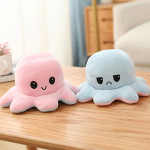 Hoạt Hình Lật Bạch Tuộc Đồ Chơi Nhồi Bông Búp Bê Sang Trọng Sáng Tạo Dễ Thương Mô Phỏng Đồ Chơi Nhồi Bông