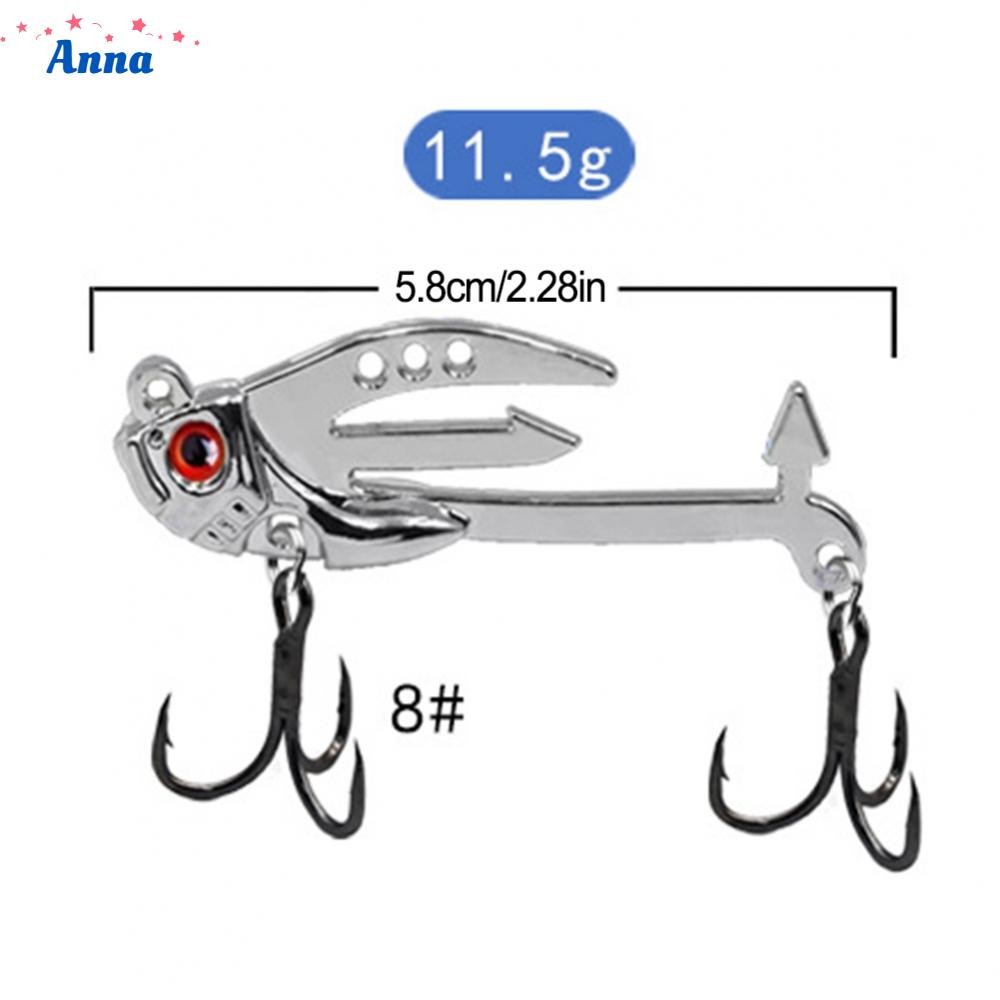 【Anna】Metal Bait Adjustable Action Fishing Spoon Lures Long Cast Vib Road Bait