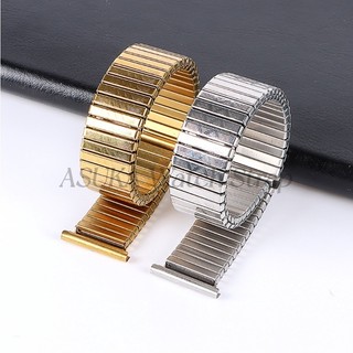 Dây đeo đồng hồ bằng thép không gỉ 12mm 14mm 16mm Dây đeo đồng hồ đàn hồi kim loại 18mm 20mm Dây đeo đồng hồ nam nữ Vòng đeo tay cổ điển Dây đeo đồng hồ mở rộng co giãn Phụ kiện đồng hồ