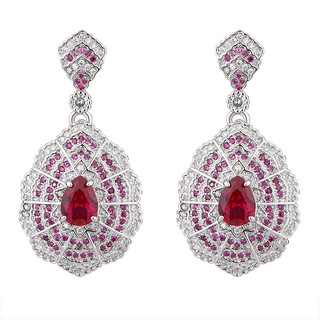 Châu Âu Mỹ ins Phong Cách Mới Phóng Đại Kim Cương Ruby Phù Hợp Với Nữ