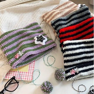 HAPPYNOOK Mũ Quỷ Ngôi Sao và Beanie Y2K Dễ Thương, Phù Hợp Thời Tiết Thu Đông