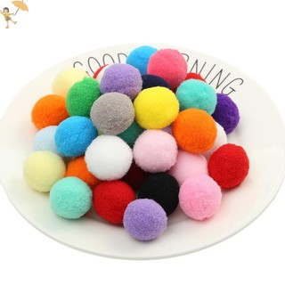 [GOU] 100 Cái / lốc Pompom Fluffy 10 Mm Coloful Sang Trọng Thủ Công DIY Trang Trí Băng Đô Quấn Tóc Chất Liệu Phụ Kiện VN