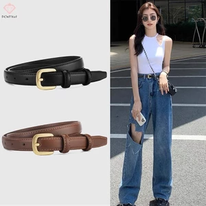 Dây thắt lưng da nữ khóa kim loại, trang trí quần jean, phong cách đơn giản, phù hợp làm quà tặng