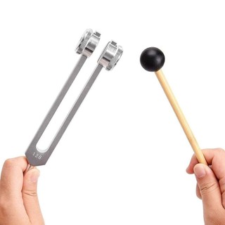 Bộ nĩa điều chỉnh AFTEROF, Nĩa điều chỉnh chữa bệnh có trọng lượng 128Hz, Dụng cụ làm sạch tai Phụ kiện Yoga và thiền định để chữa bệnh Luân xa Trị liệu âm thanh Giảm căng thẳng