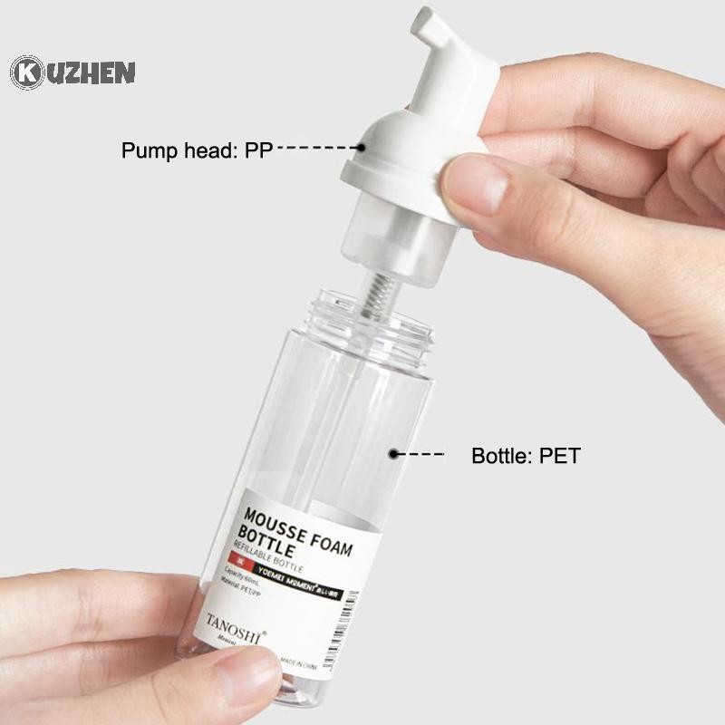 Kuzhen Bọt Bơm Chai Du Lịch Tạo Bọt Hộp Đựng Xà Phòng Tay Lash Sữa Rửa Mặt Dầu Gội Mousse Bơm Có Thể Đổ Lại Hộp Đựng HOT