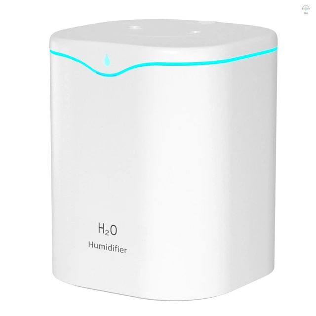 Máy tạo độ ẩm phun đôi 2L có đèn LED Máy tạo độ ẩm tự động tắt máy tạo độ ẩm để bàn di động độ ẩm cho phòng ngủ Phòng gia đình