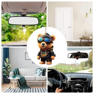 Gấu Xe Treo Trang Trí Dễ Thương Xe Gương Mặt Dây Chuyền Trang Trí Nội Thất May Mắn Quyến Rũ Hoạt Hình Gấu Treo Trang Trí