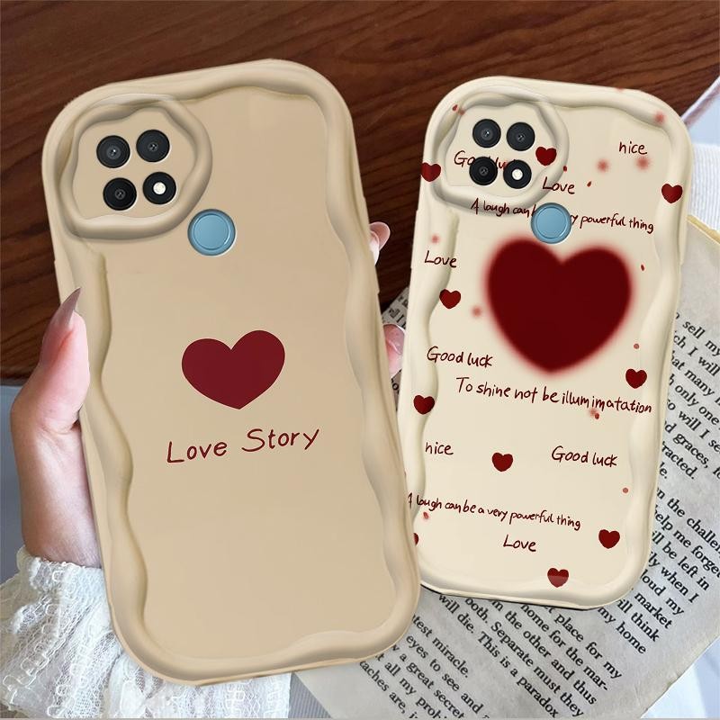 Ốp Silicon Hoạt Hình Cho OPPO A15 / OPPO A15S / OPPO A35 3D Girls Soft TPU Dễ Thương Kem Cặp Đôi Cô Gái Thư Tình Thẩm Mỹ Ốp Điện Thoại Chống Sốc