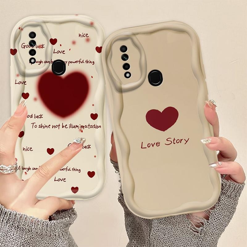 Vỏ Silicon Hoạt Hình Cho OPPO A31 2020 3D Art TPU Mềm Dễ Thương Kem Cặp Đôi Cô Gái Thư Tình Thẩm Mỹ Ốp Điện Thoại Chống Sốc