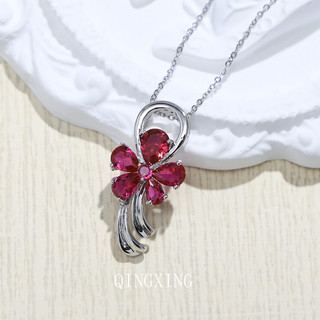 Châu Âu Mỹ ins Vòng cổ hoa Ruby phong cách mới dành cho nữ