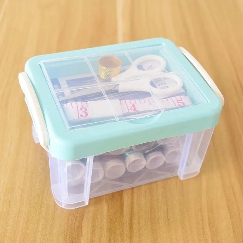Hộp Kim Chỉ May Vá 3 TẦNG Gia Đình - Kim Khâu, Chỉ, Kéo vv , Đủ Size .ĐTLV sỉ lẻ