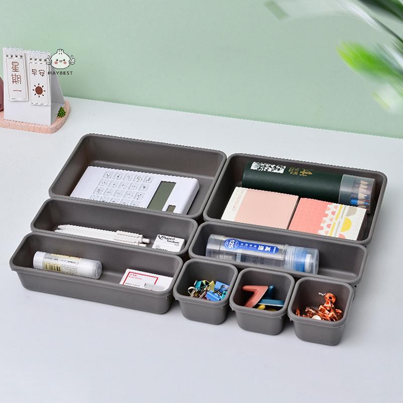 Maybest 8 Chiếc Ngăn Kéo Tổ Chức Hộ Gia Đình Chống Bụi Bàn Văn Phòng Phẩm Hộp Bảo Quản Nữ Trang Điểm Nhà Bếp Phụ Kiện Phòng Tắm {VN}