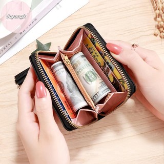 Deyangk Nữ Ví Nhỏ Nữ sel Ví Dễ Thương Cô Gái Ngắn Dây Kéo Đáng Yêu Da PVC Ví Đựng Tiền Xu Nữ Ví Cầm Tay VN