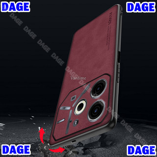 Cod cho Tecno Pova 6 Neo 4G Bao da PU Vỏ ống kính Matte Slim Back Vỏ chống sốc DAGE