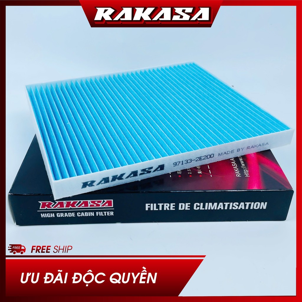 RAKASA LỌC ĐIỀU HÒA AVANTE, ELANTRA 6, ACCENT,TUCSON IX,CAREN, FORTE Rio,SPORTAGE,RONDO, I20 ACTIVE,GENESIS PRIDE,SOLUTO