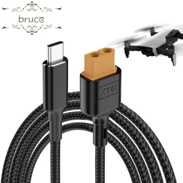 Cáp chuyển đổi BRUCE XT60 sang Type-C, Cáp sạc nhanh 100W PD2.0 / QC2.0 XT60 sang Type-C, Cáp sạc nhanh 20V 5A 50cm / 1m SC100 bền bỉ sạc USB-C sang XT60 cho Bộ công cụRC