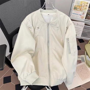 Áo Khoác Ngôi Sao Vòng Cổ Mix Khóa Tay KCloset Áo Bomber Chất Dù 2 Lớp Dày Dặn Dáng Rộng Nam Nữ