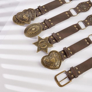 Thắt lưng METALWRK da PU phong cách Gothic Steampunk, retro vintage cho quần jean nữ