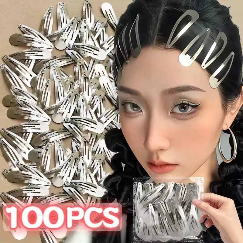 Y2K Sweet Cool Girl Kẹp Tóc - Đế Kẹp Tóc BB Hình Giọt Nước Cho DIY Handmade Kim Loại Barrettes Phụ Kiện Tóc