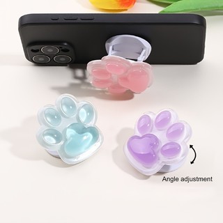 Chân đế kẹp điện thoại họa tiết Cat Paw dễ thương, Giá đỡ máy tính để bàn lười có thể gập lại bằng ABS, Phụ kiện giá đỡ điện thoại chống nước