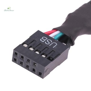[Nhà Điện] 1 Máy Tính Bo Mạch Chủ Cáp Nối Dài USB 9 Pin 1 Nữ Đến 2 Nam Y Splitter Âm Thanh HD Cáp Nối Dài Cho PC DIY 15cm mới