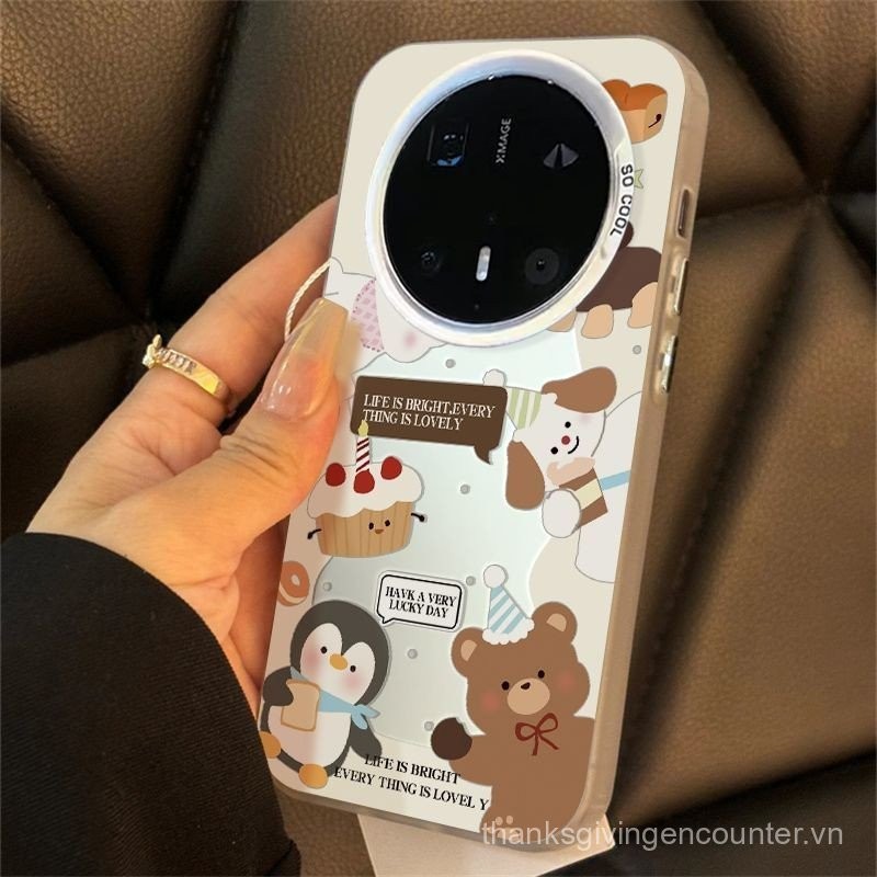 Ốp điện thoại cho Honor Magic 7 6 5 4 Pro, họa tiết hoạt hình động vật, tiệc tùng, lỗ lớn, chống rơi, vỏ bảo vệ cứng