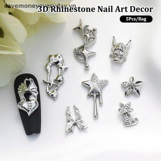 [savemoneyeveryday] 5 Cái / gói Móng Tay Nghệ Thuật Trang Trí Vintage Pentagram Star Máy Khoan Móng Tay Miếng Dán Móng Tay Trang Trí Móng Tay Phụ Kiện Thiết Kế Làm Móng Tay Trái Tim [vn]