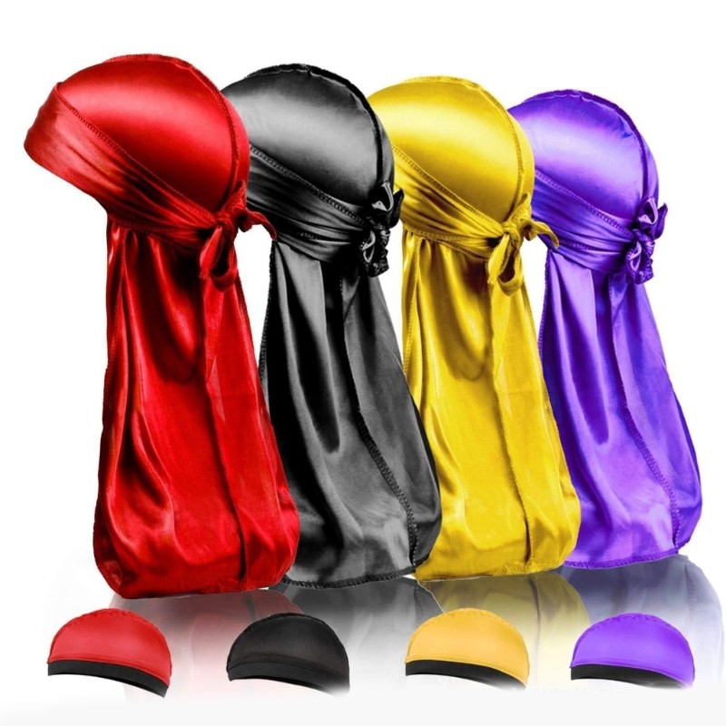 Bầu Trời Đuôi Dài Headwrap Durag Mũ Cho Nam Nhanh Khô Khăn Trùm Đầu Mũ Cho Dreadlocks