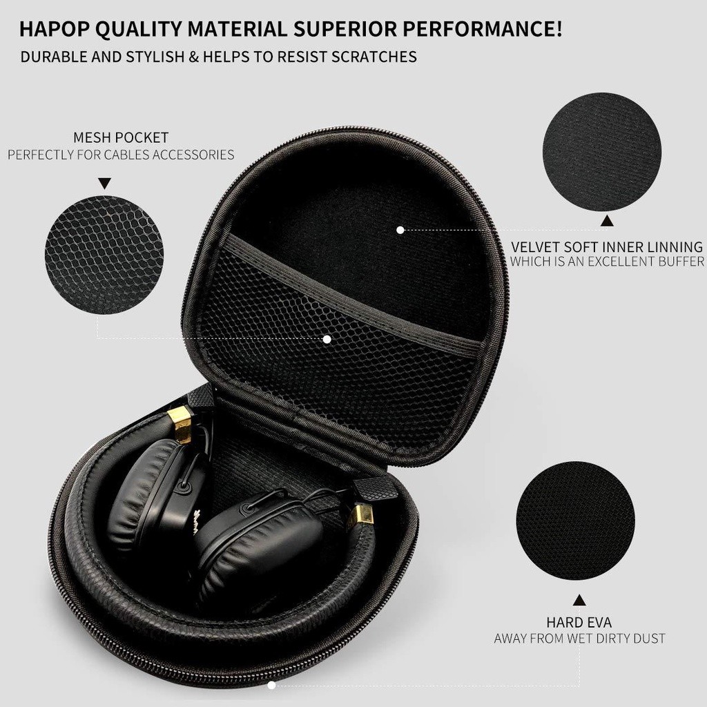 Túi Bảo Vệ Tai Nghe Marshall Major 1 2 3 4 5 – Thiết Kế Cứng Cáp, Gọn Nhẹ