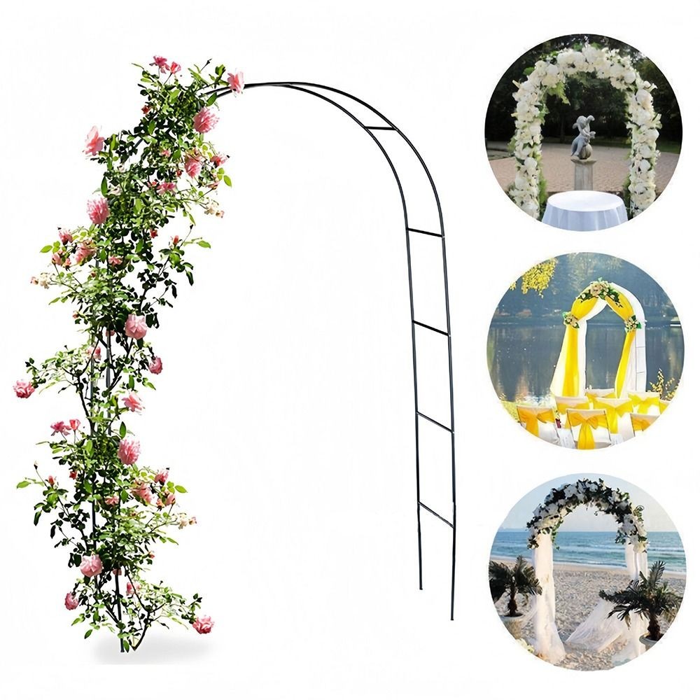 CAST Giá đỡ hoa vòm, Hỗ trợ cây leo Bóng bay xanh đen Trắng vòm, Phụ kiện nghệ thuật sắt lắp ráp tự do sáng tạo Khung hoa Cửa trong nhà ngoài trời