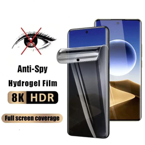 VivoY300 vivoY200 Phim Hydrogel mềm chống gián điệp riêng tư cho vivo Y300 Y200 Pro Plus GT Y100 4G 5G Y200t Y200i Y200e Y100i Chống ánh sáng xanh Bảo vệ màn hình điện thoại Phim mờ mờ mờ