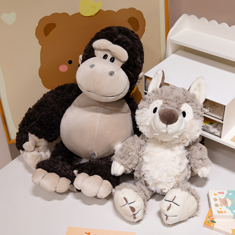 Kawaii Mèo Gorilla Xám Sói Sang Trọng Búp Bê Động Vật Vui Vẻ Sang Trọng Đồ Chơi Dễ Thương King Kong Động Vật Đồ Chơi Nhồi Bông Trang Trí Nhà Búp Bê Mềm Mại Cho Bé Đồ Chơi Làm Dịu Trẻ Em Quà Tặng Sinh Nhật Quà Tặng Giáng Sinh COD