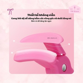 Bấm Mi Gecomo Không Viền Góc Rộng - Cong 75 Độ, Không Cấn Mí (Mẫu Hồng Neon Mới)
