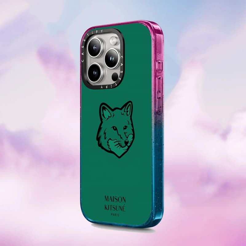 Casetify X Maison Kitsuné Conifer Ốp lưng Acrylic cứng hút từ tính cho Apple IPhone 12 13 14 15 16 Pro Max Plus có hộp