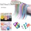 Favoritegoods 50 / 100 Dây chuyền hạt bóng, Móc chìa khóa thủ công 10cm, Búp bê kim loại đầy màu sắc Nhãn DIY Thẻ tay kết nối búp bê