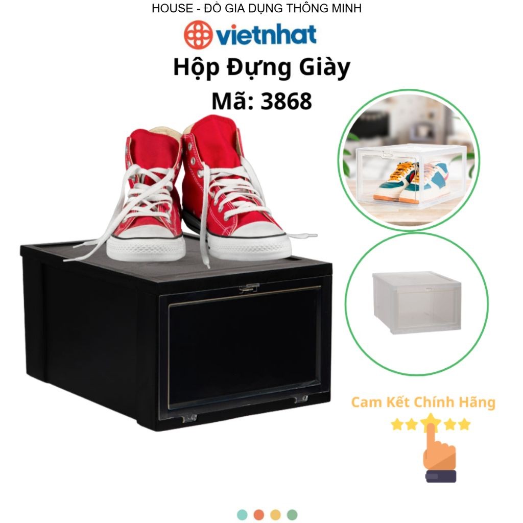 Hộp Đựng Giày Chống Bụi Bẩn, Nhựa ABS Bền Đẹp Chính Hãng Việt Nhật (mã 3869)