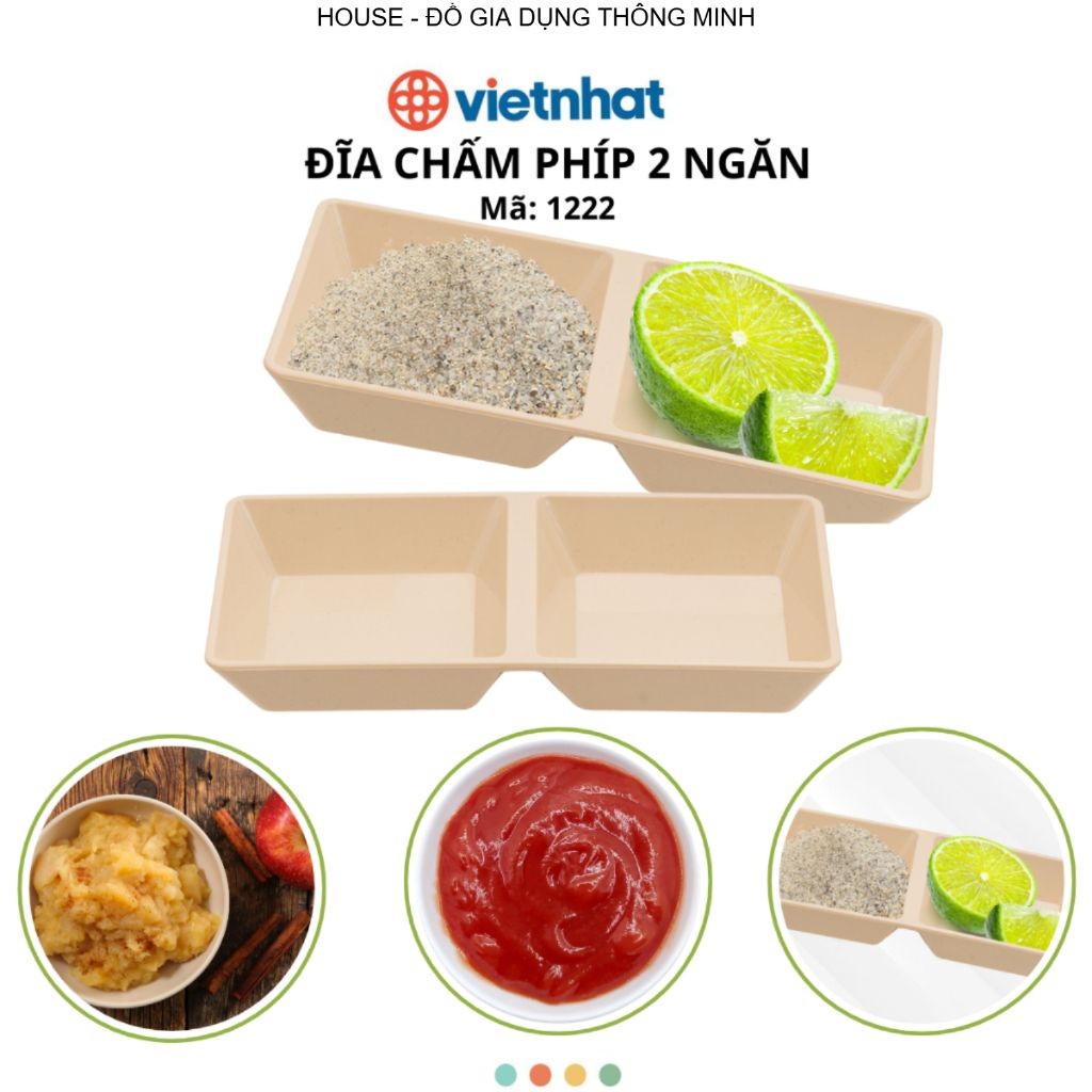 Combo 10 Đĩa Chấm Phip 2 Ngăn Chính Hãng VIỆT NHẬT (Mã 1220)