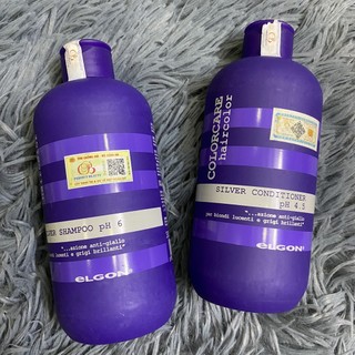 Gội xả tím khử sắc tố vàng Elgon Silver 300mlx2 [ TN ]