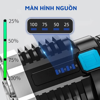 Đèn Pin 4 Lõi Siêu Sáng Đa Năng p1000 led Có Thể Sạc Lại