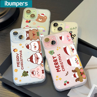 ibumpers Ốp Lưng iPhone Dễ Thương Hoạt hình Giáng sinh Ốp Điện Thoại TPU Trong Suốt Mềm nhám mờ Chống Sốc Chống Bẩn Cho Iphone 16 15 14 12 13 11 Pro Max IP 7 8 Plus X XS XR