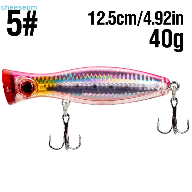 Cheenm Big Popper Wobbler Mồi Câu Cá Floag Mồi 12cm 40g Topwater Mồi Whopper Nước Mặn Isca Nhân Tạo Pike Giải Quyết VN