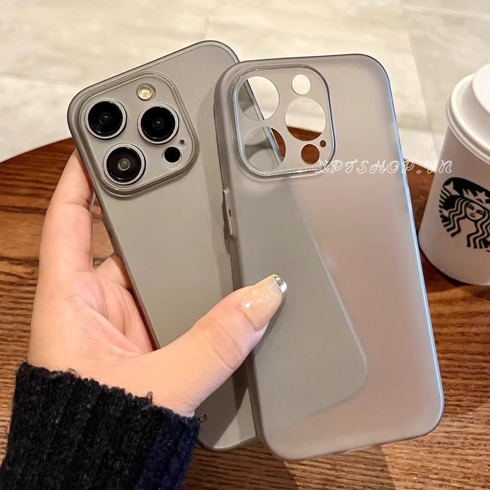 Ốp Điện Thoại TPU Mềm Màu Xám Titan Đơn Giản Cho iPhone 17 Pro Max 17 Air 16 Plus 15 14 13 12 11 Pro Max Vỏ Bảo Vệ Chống Sốc